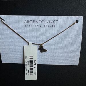 ARGENTO VIVO Sterling Silver Butterfly Necklace in Gold Plate